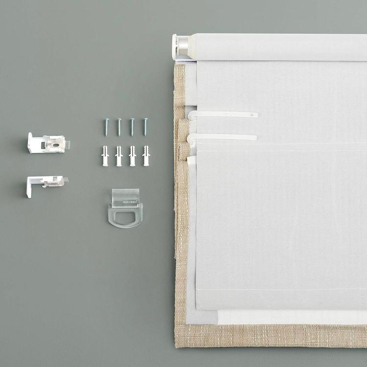 Sun Zero® Pryer Textured 100% Blackout Cordless Roman Shade