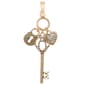 Wearable Art Textured Lock/Pearl Key/Heart Charm Enhancer Pendant - image 1
