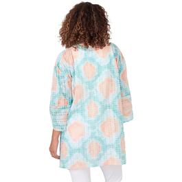 Womens Ruby Rd. Spring Breeze Abstract Sheer Cardigan