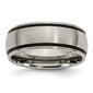 Mens Endless Affection&#40;tm&#41; Titanium Black Rubber 8mm Brushed Band - image 1