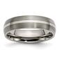 Mens Endless Affection(tm) 6mm Sterling Silver Inlay Band - image 1