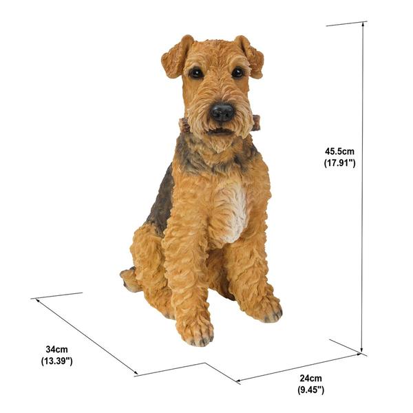 Hi-Line Gift Airedale Terrier Garden Statue