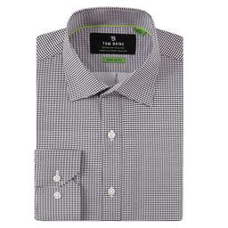 Mens Tom Baine Regular Fit Performance Dress Shirt - Black Plaid