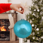 Northlight 6in. Turquoise Blue Shiny Christmas Ball Ornament - image 3