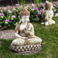 Northlight Meditating Mosaic Buddha Ceramic Garden Statue - image 1