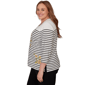 Plus Size Alfred Dunner Classics Sunflower Stripe Blouse - image 4