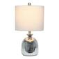 Lalia Home Metallic Grey Hammer Linen Shade Glass Jar Table Lamp - image 1