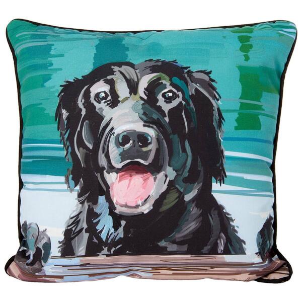 Lilly The Black Lab Pillow Decorative Pillow - 18x18 - image 