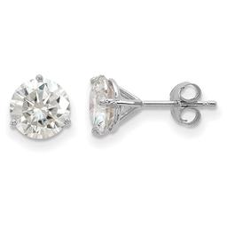 True Light(tm) 7.0mm Round Martini Post Moissanite Earrings