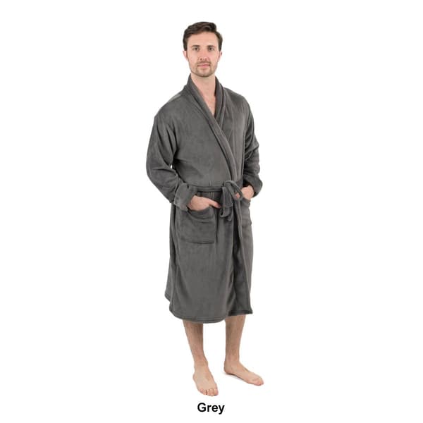 Mens Leveret Solid Fleece Robe - Boscov's