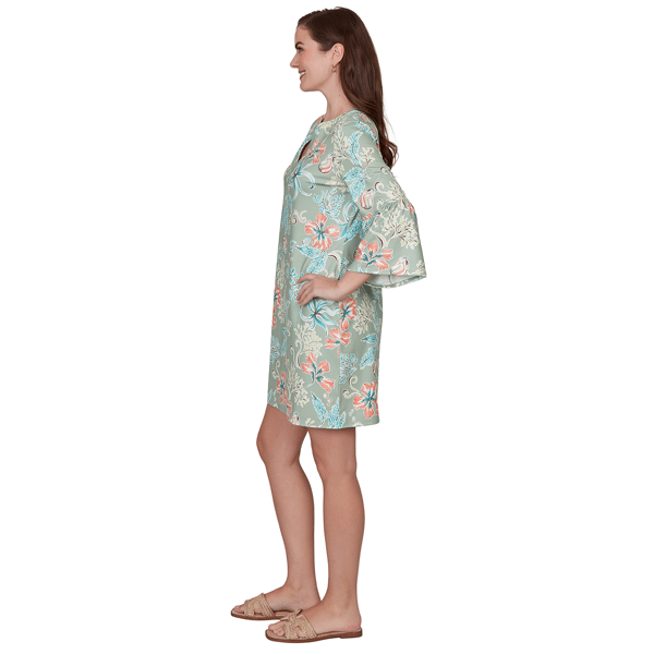 Petite Ruby Rd. Swing Into Spring Oceania Floral Shift Dress