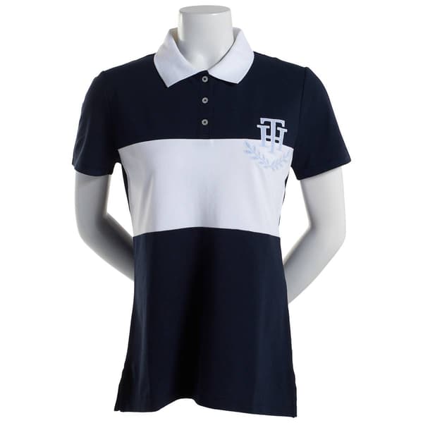 Womens Tommy Hilfiger Sport Color Block Applique Polo - image 