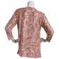 Plus Size Emily Daniels 3/4 Sleeve Foil Print Bar Neck Knit Tunic - image 2