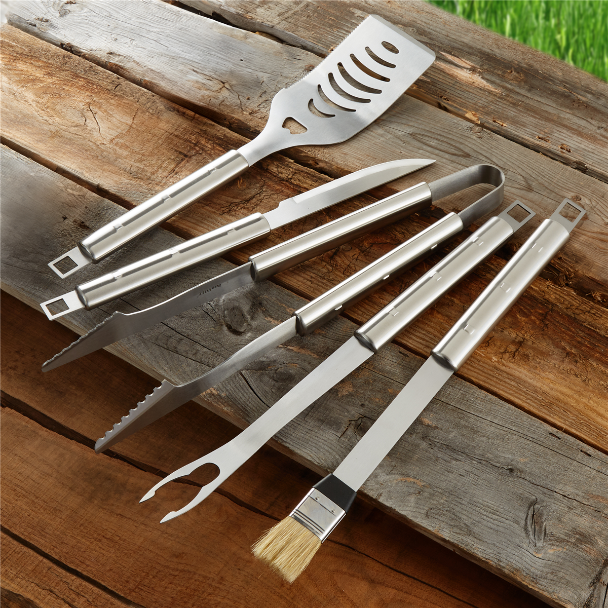BergHOFF Cubo 6pc. Stainless Steel BBQ Set with Case