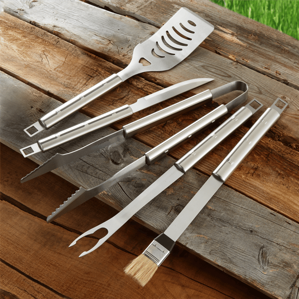 BergHOFF Cubo 6pc. Stainless Steel BBQ Set with Case