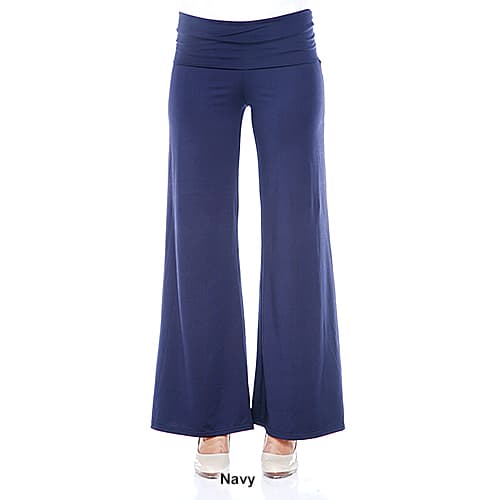 Womens White Mark Solid Palazzo Pants