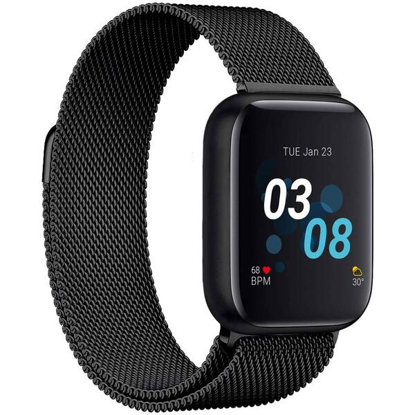 Adult Unisex iTouch Air 3 Black Mesh Smartwatch-500008B-4-42-G02 - image 