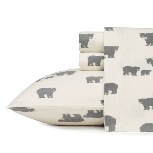 Eddie Bauer Bear Family Flannel Sheet Set