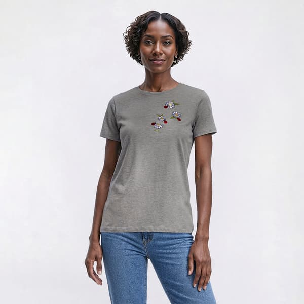 Petite Madison Taylor Short Sleeve Ladybug & Floral Tee - image 