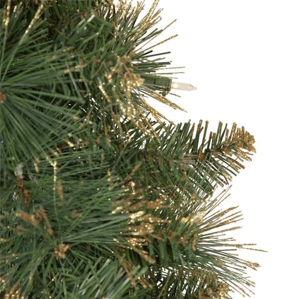 Northlight Pre-Lit Glittered Yorkshire Pine Christmas Wreath