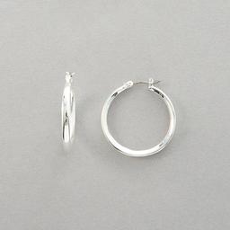Napier Silver-Tone Medium Hoop Earrings