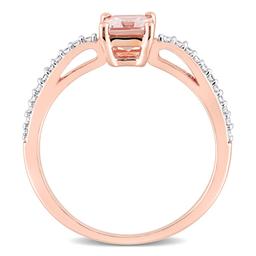 Gemstone Classics™ Rose Gold Emerald-Cut Morganite Ring