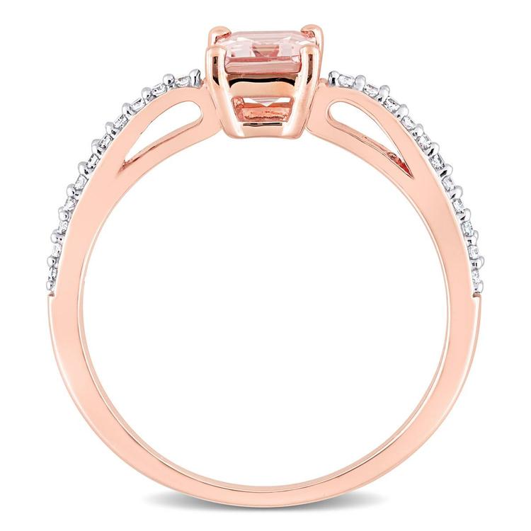 Gemstone Classics™ Rose Gold Emerald-Cut Morganite Ring