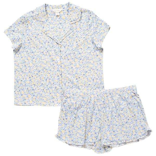 Womens Laura Ashley(R) Short Sleeve Pajama Set - image 