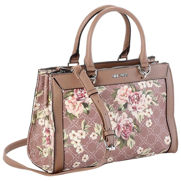 Nine West Paulson Logo Floral Satchel Boscov's