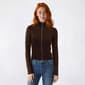 Juniors Soft Air Full Double Zip Mock Neck Jacket - image 2