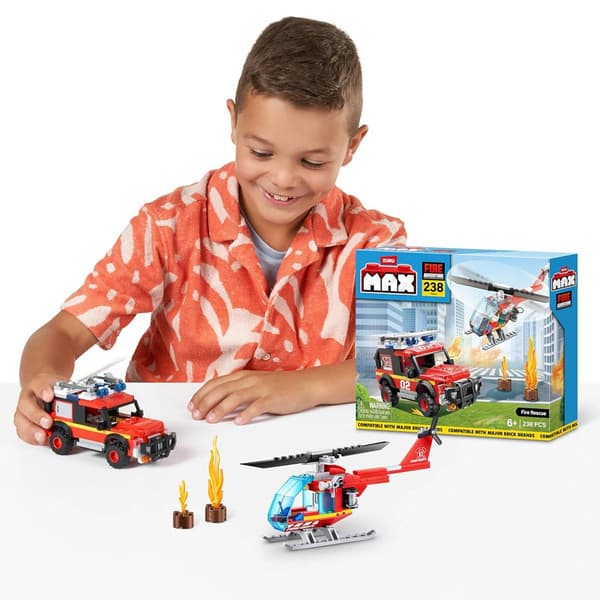 Zuru Max Fire Station Brick Box Playset