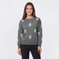 Petite Rio & Rian Long Sleeve Skull Sweater - image 1