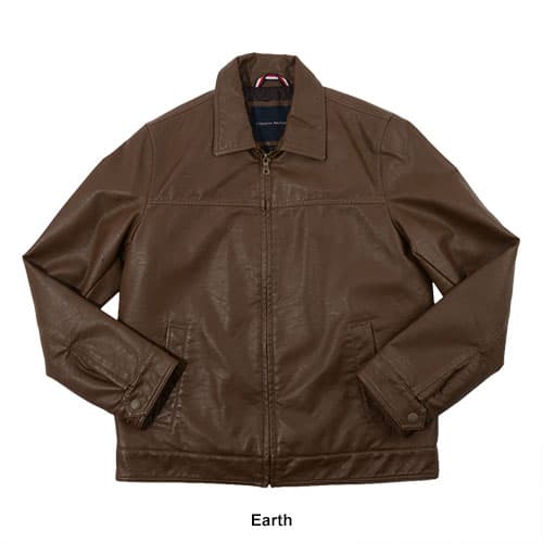 Mens Tommy Hilfiger Faux Leather Jacket