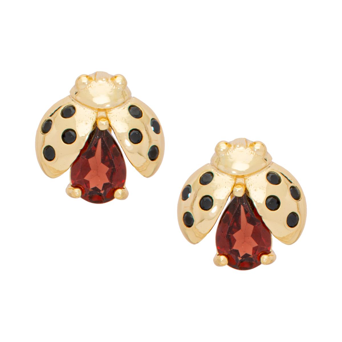 Gianni Argento Gold over Sterling Silver Ladybug Stud...