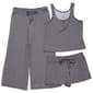 Womens Jaclyn 3pc. Wonder Rib Stripe Henley Tank Top Pajama Set - image 2