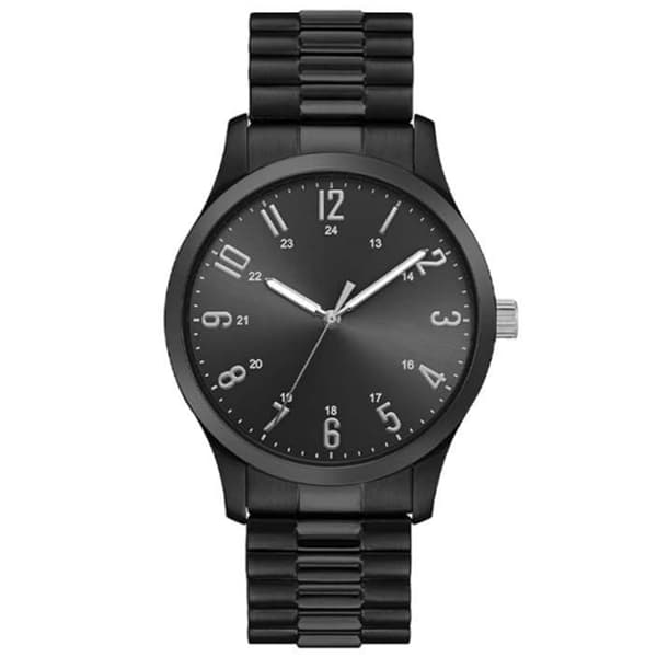 Mens Black Analog-Quartz Sunray Dial Watch - 50037B-07-G02 - image 