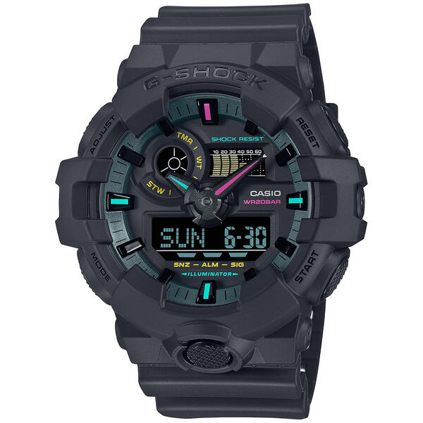 Mens G-Shock Black Analog & Digital Watch - GA700MF-1A - image 