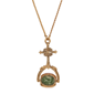 Symbols of Faith 14kt. Gold Dipped Cross Multi Stone Necklace - image 1