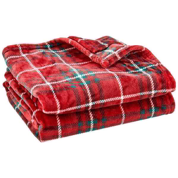 Ashley Cooper&#8482; Red Tartan Plush Throw