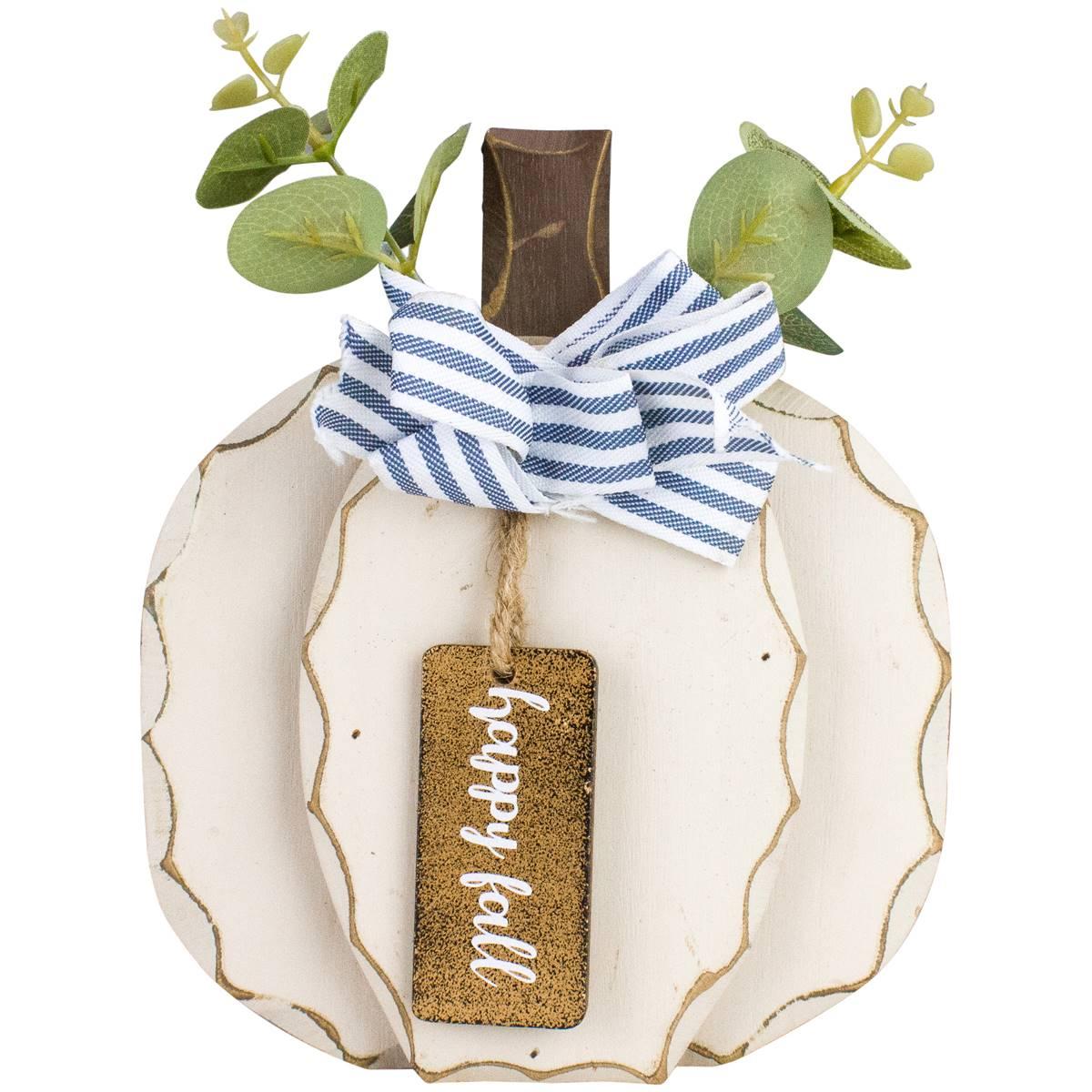 Northlight Seasonal 9in. Happy Fall Wooden Pumpkin Table...