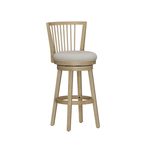 HH2 Home Garlington Wood Swivel Windsor Adjustable Height Stool
