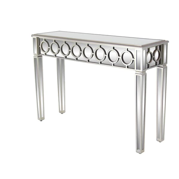 9th & Pike® Silver Glam Wood Console Table