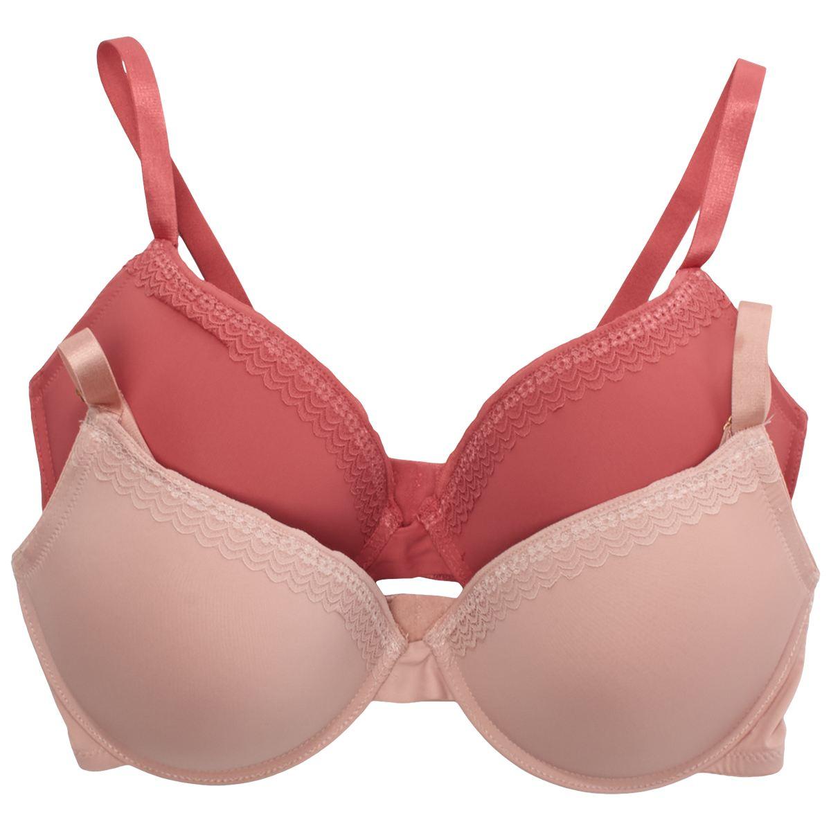 Open Video Modal for Plus Size Ava Rose 2pk. Push Up Micro Bras w/ Lace - 503006XABV