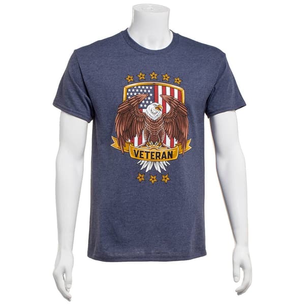Mens Home of the Brave Shield Eagle Graphic Tee - image 