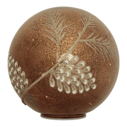 Melrose LED Brown Pinecone Globe - Set of 2