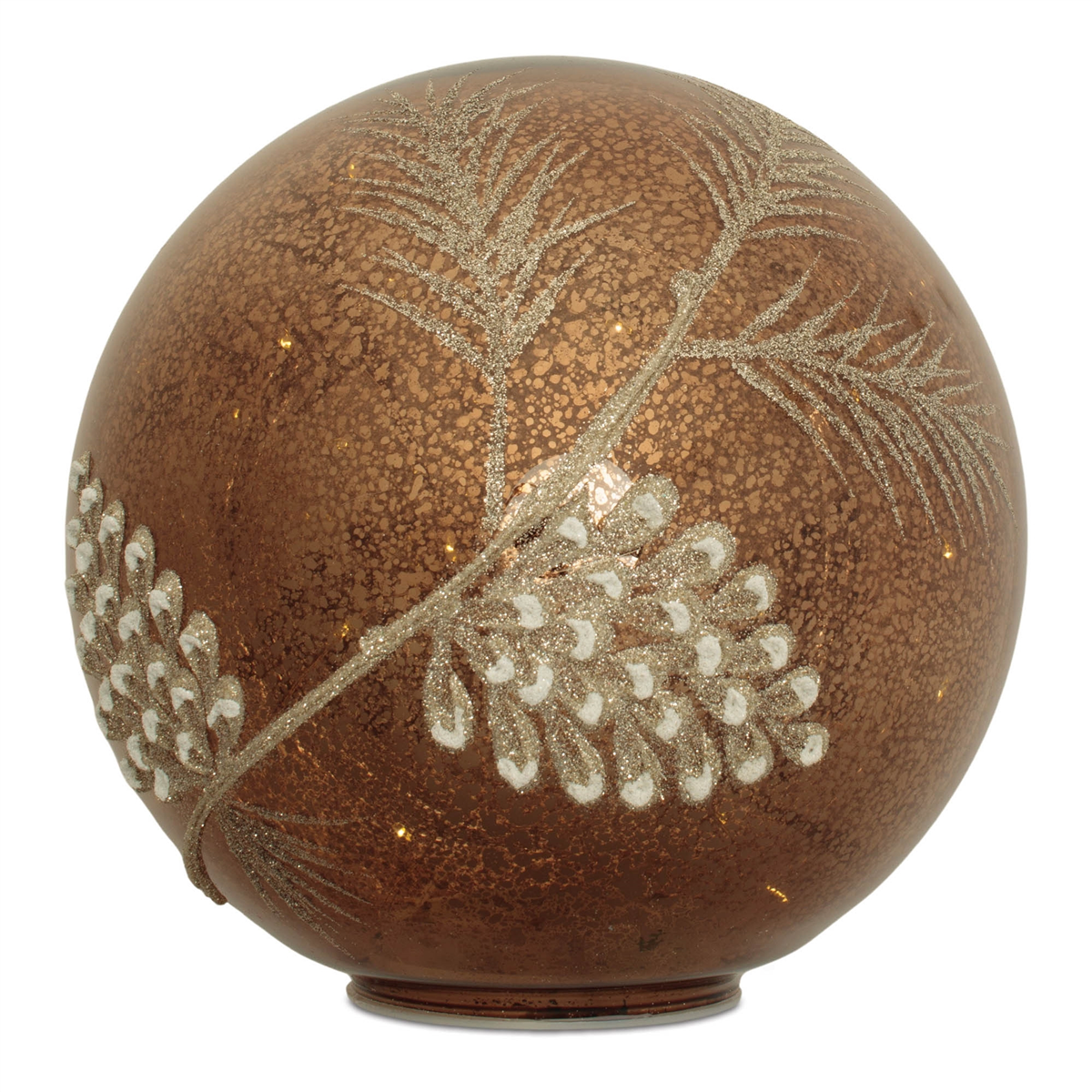 Melrose LED Brown Pinecone Globe - Set of 2