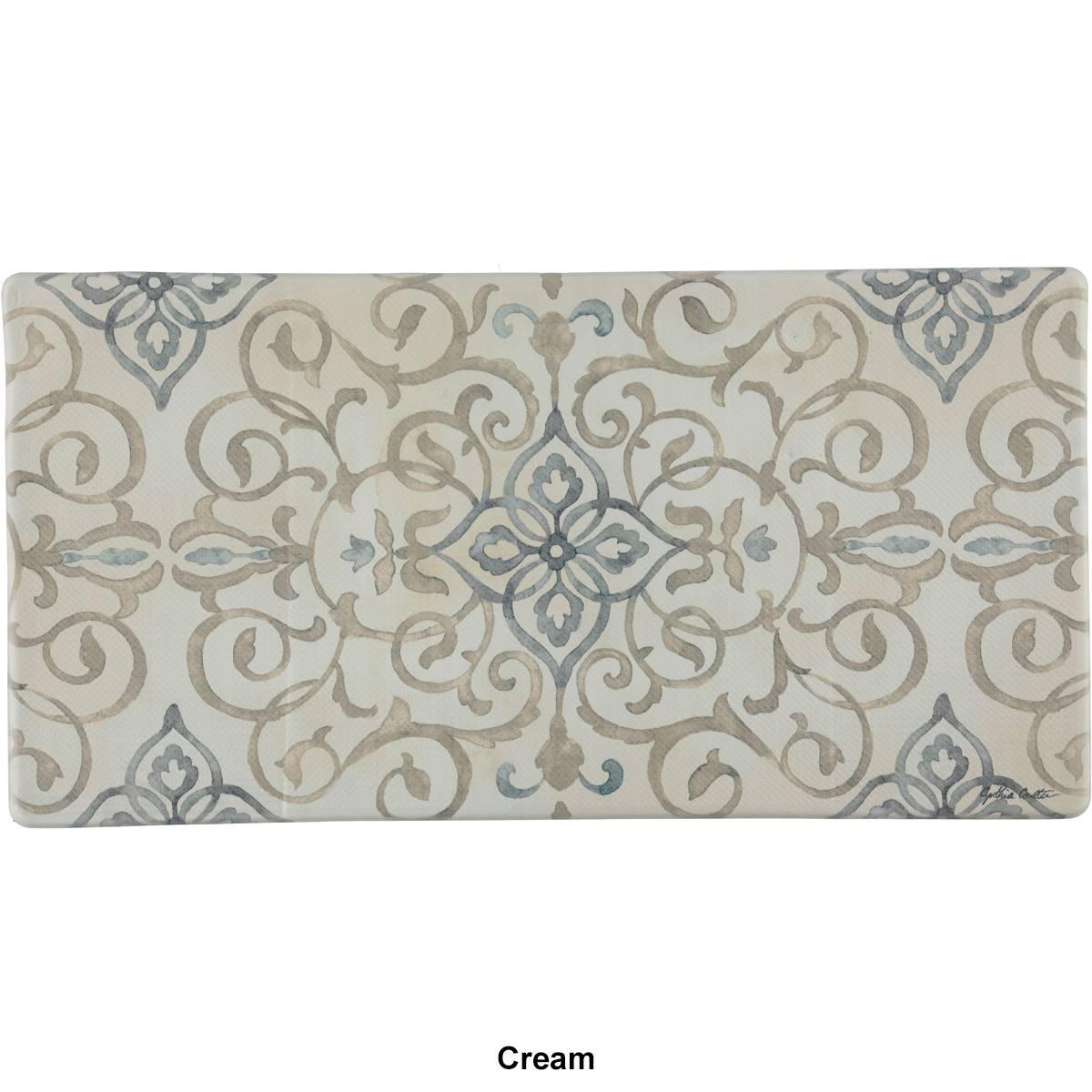 J&V Textiles Cloud Comfort Anti-Fatigue Medallion Kitchen Mat