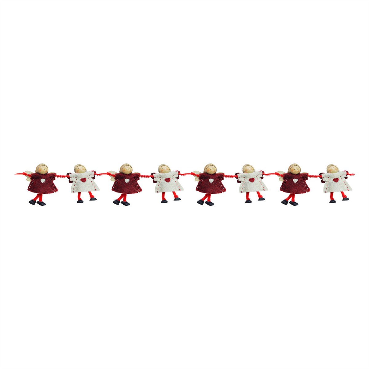 Northlight Red & Beige Angel Dolls Christmas Garland
