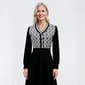 Womens Birch Long Sleeve Geometric Chain Sweater Dress - image 3