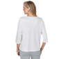 Womens Alfred Dunner Vail Pearl Snowflake Embroidered Blouse - image 2